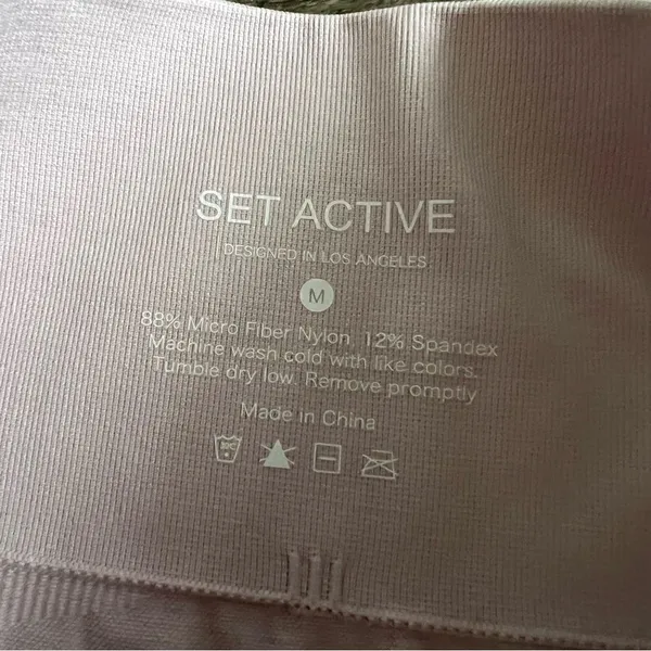Set Active Sculptflex Legging in Fawn Seamless Ribbed Activewear Pants Medium - Image 4