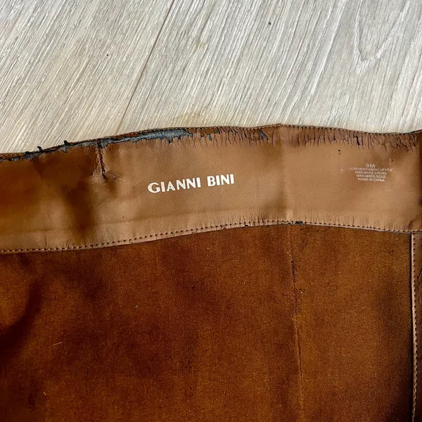 Brown Suede Knee-High Boots with Embroidered Pattern by Gianni Bini - Image 10