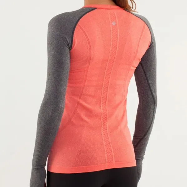 Lululemon Run long sleeve swiftly tech tee love red deep coal two tone coral - Image 3