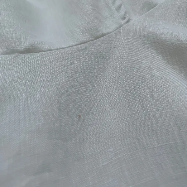 DISSH Aisle White 100% Linen Bow Square Neck Mini Dress - Image 13