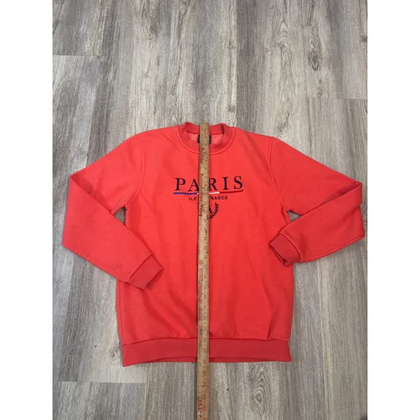 Paris Tour D'Or Women Red Graphic Sweatshirt‎ Paris Ile De France Size Large - Image 4
