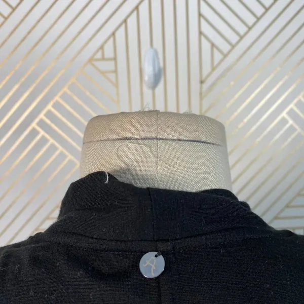 Alice + Olivia Air Top Long‎ Sleeve Blouse Faux Wrap Draped Black Size Small - Image 11