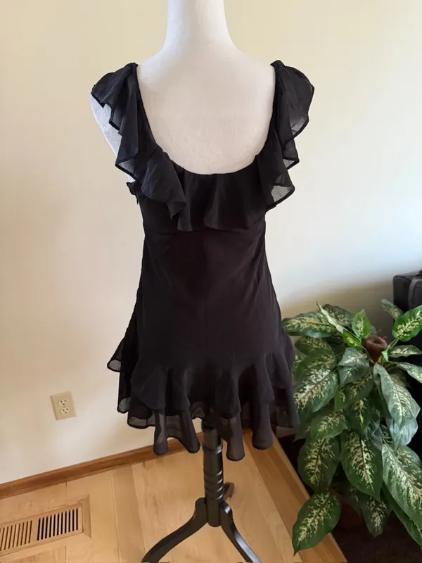 Abercrombie Black Ruffle Dress - Image 3