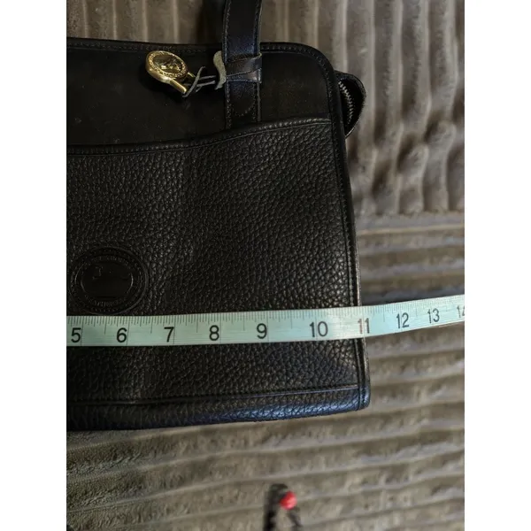 Dooney & Bourke Black Pebbled Satchel Top Double Handle Bag Zip Close Logo - Image 10