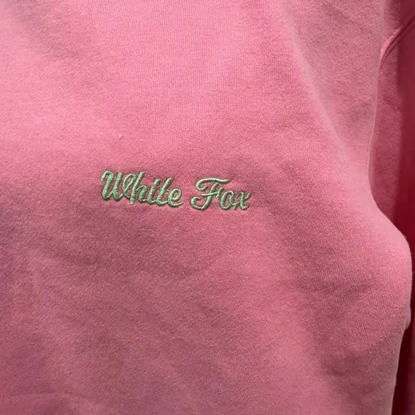 White Fox Boutique Vibrant Pink Crewneck Sweater with Relaxed Fit - Image 2