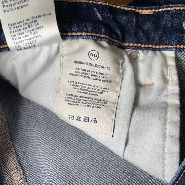 AG Adriano Goldschmied B-Type 02 Cigarette Jeans Dark Indigo 28x29 Slim Leg - Image 10