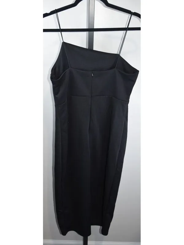 Lyaner Asymmetrical One Shoulder Bodycon Black Dress Size L Evening Glam Formal - Image 2