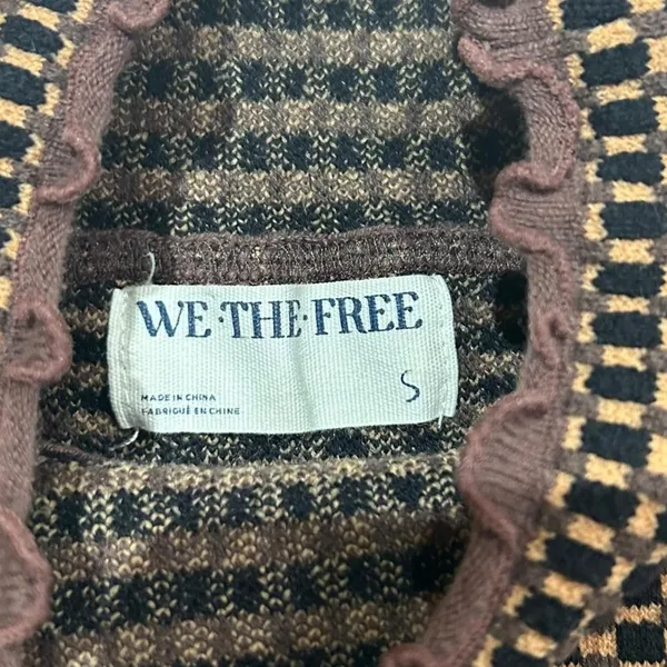 Free People We The Free Mixed Print Mock Neck Sweater - Image 5