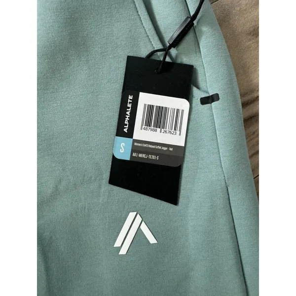 ALPHALETE WOMEN'S ELMTS RELAXED CUFFED JOGGER - Teal , Size Small - Image 8
