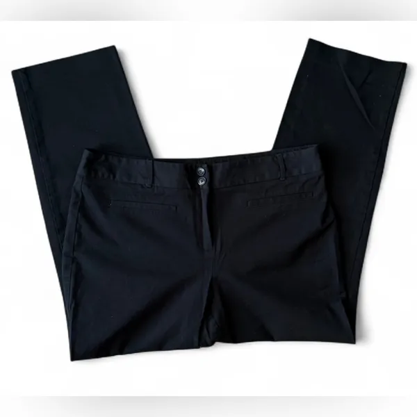 Charter Club NWT Lexington Straight-Leg Pants 12 Petite Black - Image 3