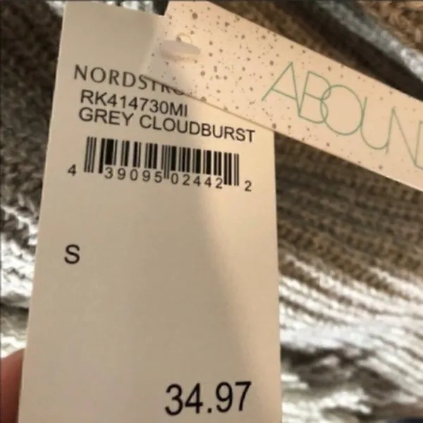 Abound Cable Knit Fringe Sweater Pullover Grey S - Image 8