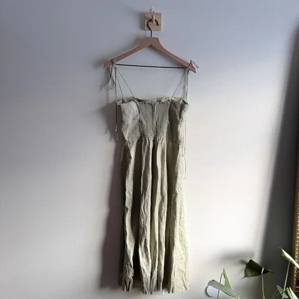 Reformation Liesel Linen Midi Dress Size 6 - Image 5
