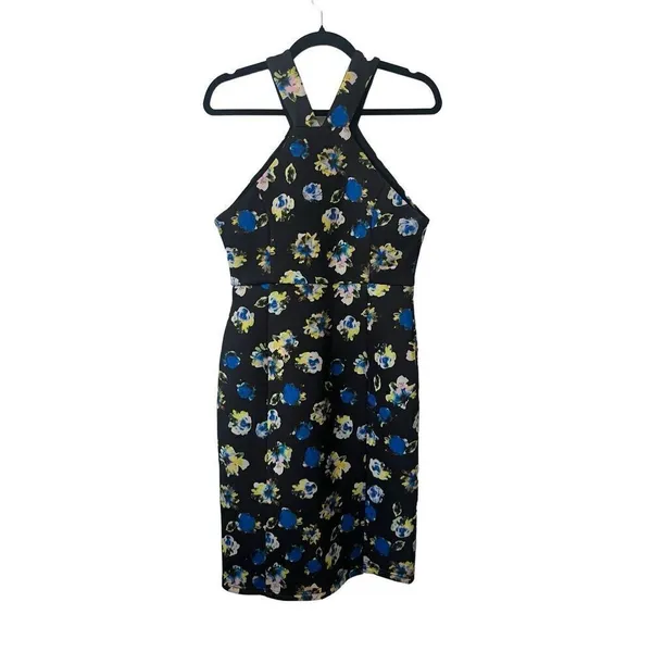 Fifth City Black Floral‎ Zip Front Dress - Image 2