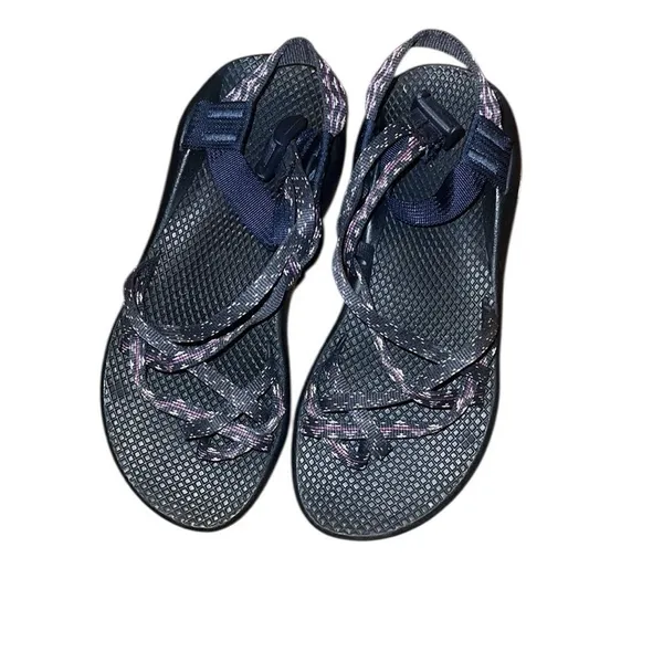 Chacos Blue and Purple Strappy Sandals Size 7 - Image 2
