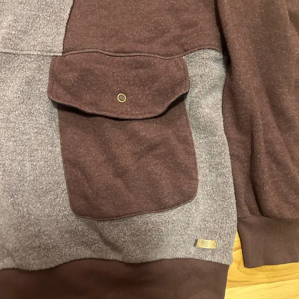 BKE Cropped Pullover - Women's Burgundy Half Zip Sz Large LN - Image 3