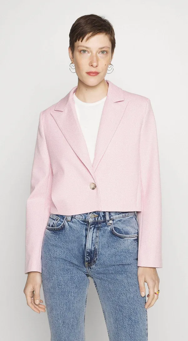 Zara NWT  Textured pink Crop Blazer. - Image 7