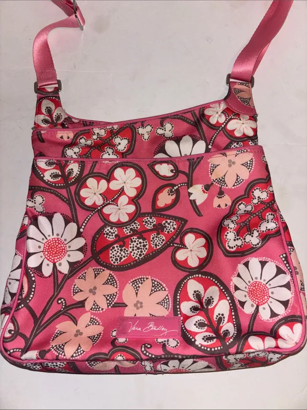 Vera Bradley Lighten Up Slim Crossbody Bag In Retired Blush Pink Floral Design - Image 2