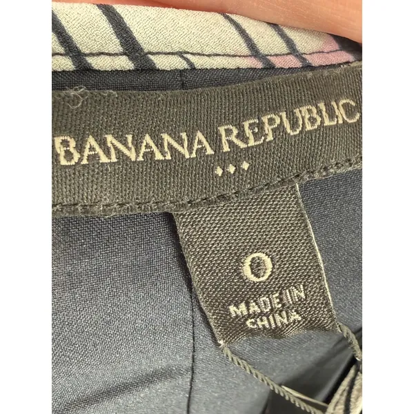 NWT Banana Republic Strappy Pintuck Maxi Dress Tropical Palm Leaf Print‎ Size 0 - Image 3