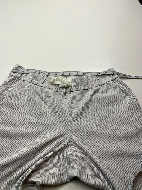 Lululemon On The Fly Pant *27" Womens 8‎ Grey White Athletic Athleisure W5BVFS - Image 5
