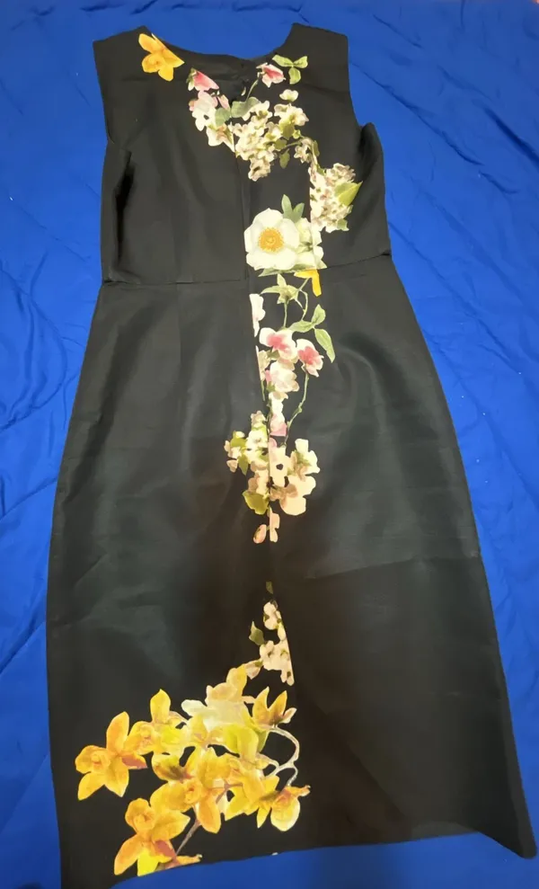 Brooks Brothers Floral Print Sleeveless Sheath Dress Size 0 - Image 12