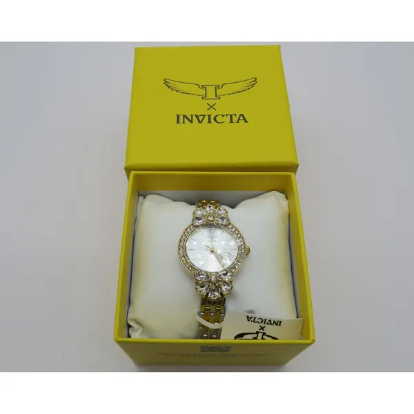 Invicta Wildflower Women Two Tone Crystal Floral Mother of Pearl Watch 45191 - Image 5