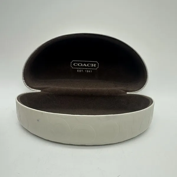 Coach Original White Logo Hard Sunglass Case Holder Sunglasses Microfiber Cloth - Image 11