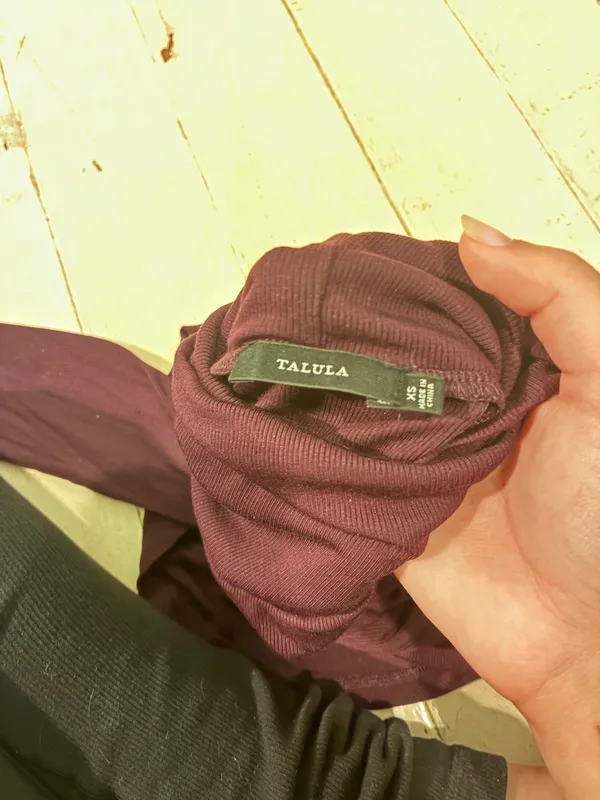 Talula Dark Purple/Eggplant Turtleneck Top - Image 4