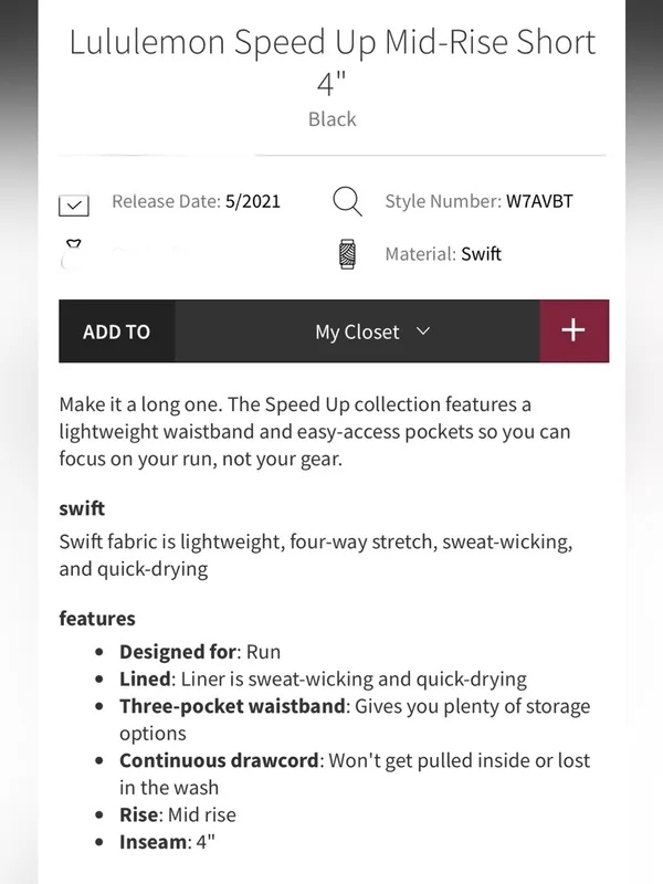 Lululemon speed up shorts black 4 long - Image 4