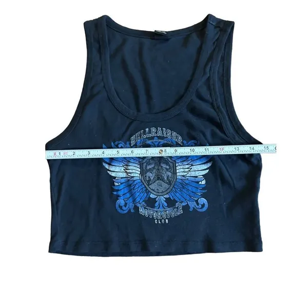 Urban‎ Outfitters Good Luck Scoop Neck Vest sz large “hellraiser motorcycle” - Image 6