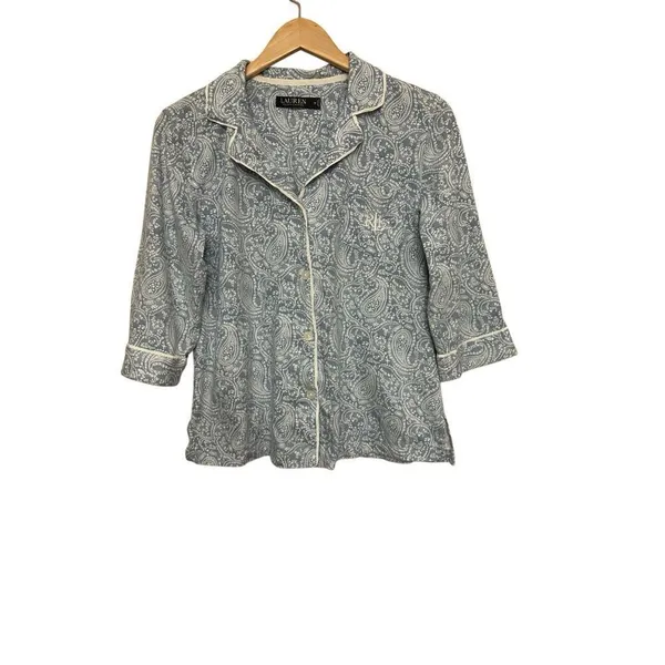 Lauren Ralph Lauren paisley print pajama set. Size: M - Image 2