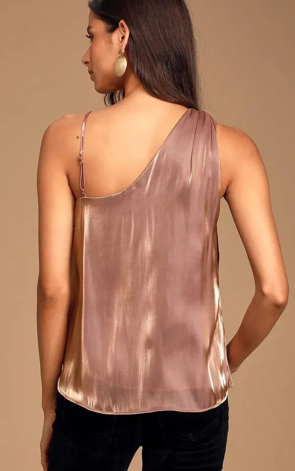 Shimmy Shimmy Top Pink One Shoulder NWOT - Image 2