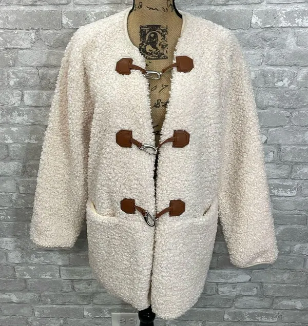 7 For All Mankind Ivory Sherpa
Boucle Jacket - Image 2