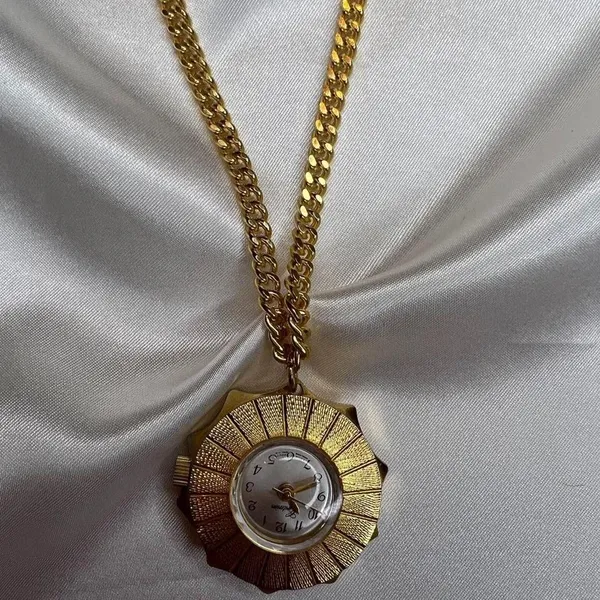 Gold Tone Criterion Pendant Watch Necklace‎ - Image 5