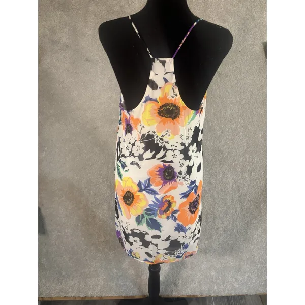 newbury kustom dress floral‎ dress mini slip lined small - Image 3