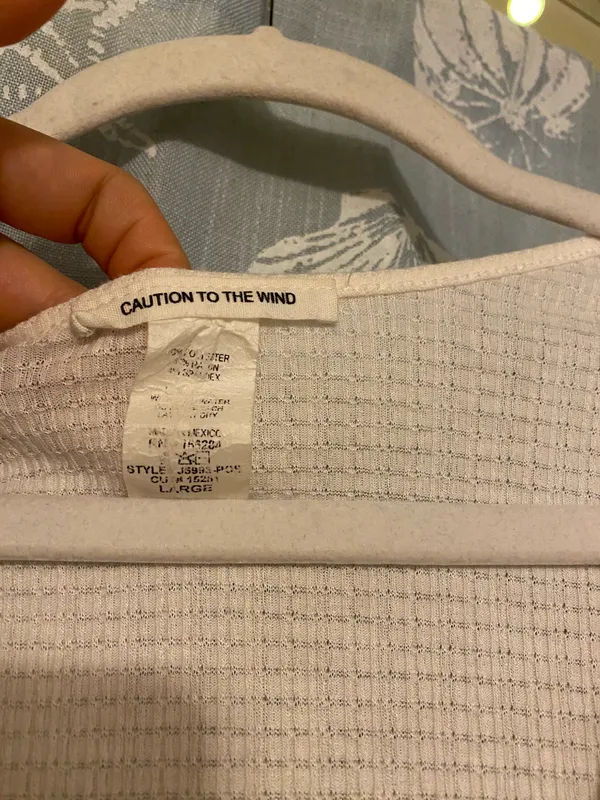 Caution to the Wind White Ruffle Short Sleeve V Neck Top - Image 5