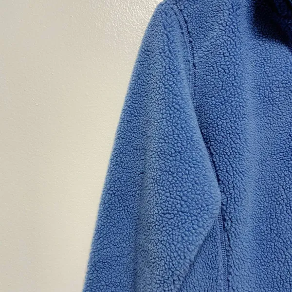 Lands' End Blue Teddy Half Zip Pullover Jacket - Image 3