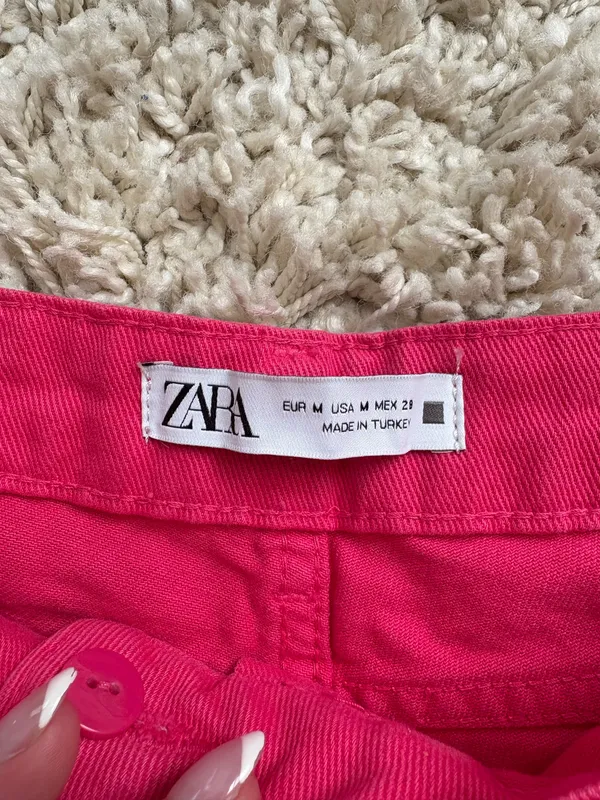 Zara Pink Denim Skort - Image 3