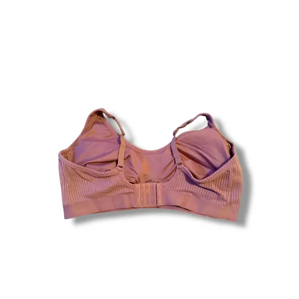 Kindly NWT Ribbed Plunge Bralette XXXL Burlwood Wireless Comfort Lounge‎ Bra - Image 2