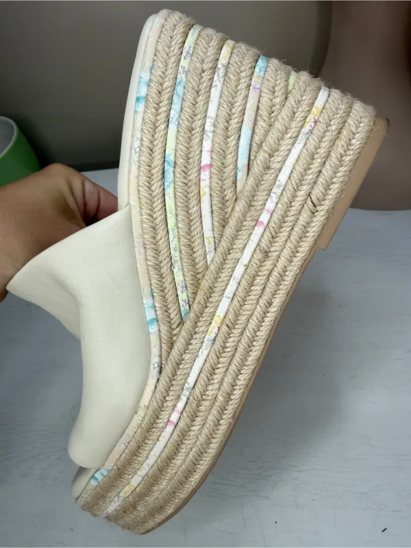 Dolce Vita Women's Elaria Sz 8 Platform Espadrille Wedge Slip On Sandal Resort - Image 9