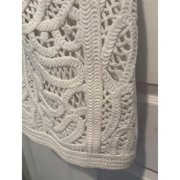French Connection Mesi Macrame Dress‎ White Size 6 NWT 71HOM Bridal Crochet - Image 4