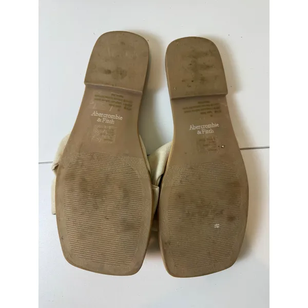 Abercrombie & Fitch Knotted Slide Sandals Women‎ 11 Strappy Suede Minimalist - Image 4