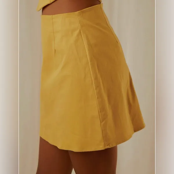 Peppermayo Exclusive‎ Rooftop Drinks Stretch Lined Mini Skirt in Mango Size 12 - Image 4