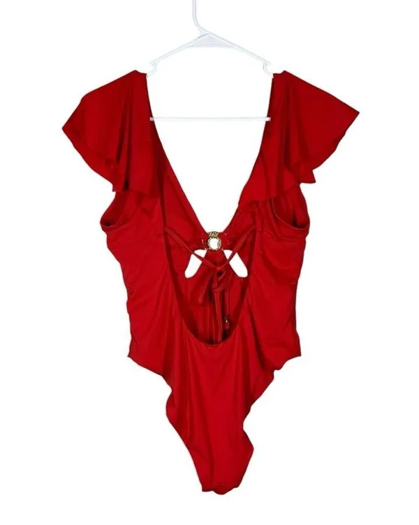 Trina Turk Monaco Flutter One Piece Swimsuit Size 8 - Image 4