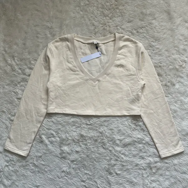For Love & Lemons Top Morgan Sweatshirt Cropped Daisy Floral Embroidered M NWT - Image 3
