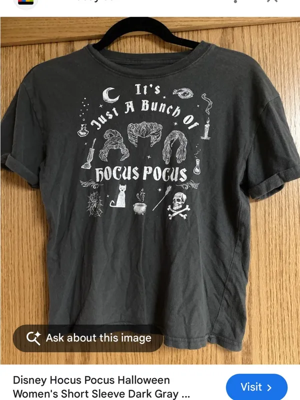 Disney Black Hocus Pocus Graphic Tee | Size XL Halloween - Image 10