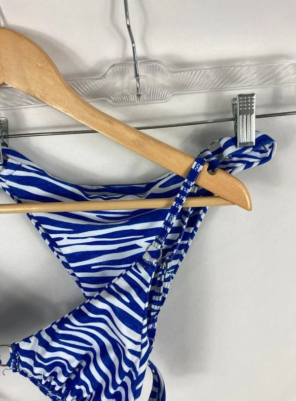 Shein Zebra Print 3 Piece Swimsuit Size Small - Image 4