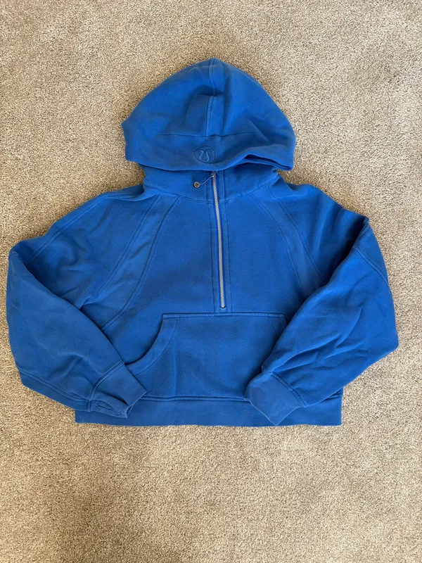 Lululemon Scuba Oversized Half-Zip Hoodie Blazer Tone Blue M/L - Image 3