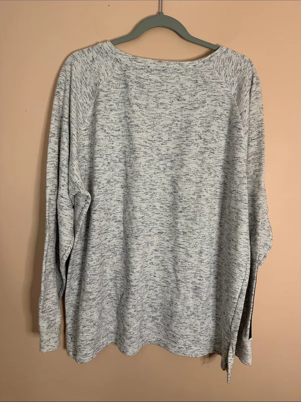 Bobbie Brooks Light Gray Heather Women's Pullover Sweatshirt Size 2X - Image 5