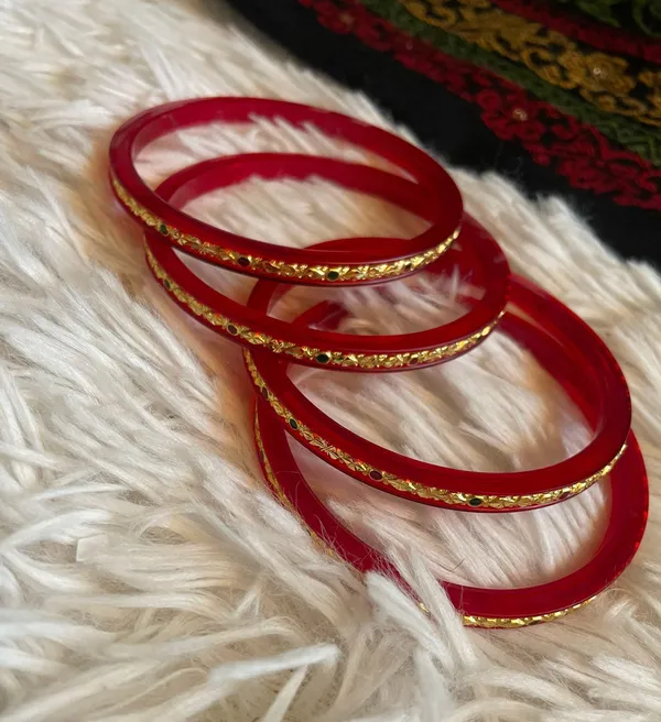 Red Bracelets / Bangles Set - Image 6