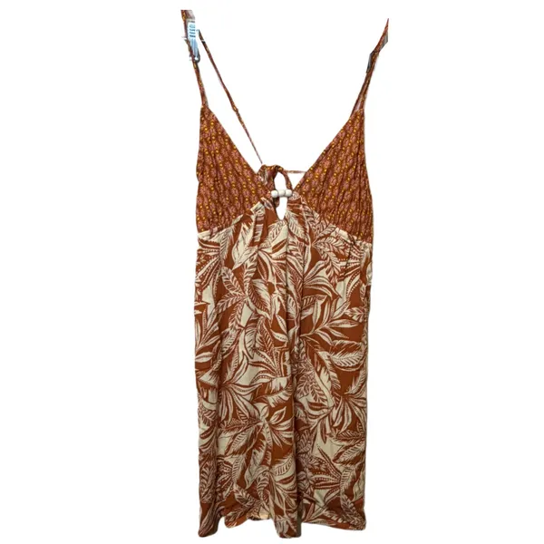 NWT Roxy Ray Of Sunshine Cover Up Beach Sundress Dress Rust Multi Medium - Image 5